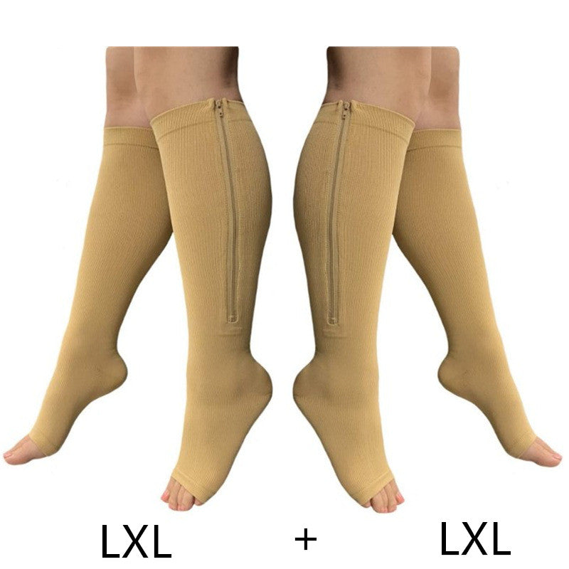 Zipper Compression Socks - Easy On & Off Support