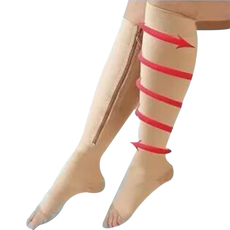 Zipper Compression Socks - Easy On & Off Support