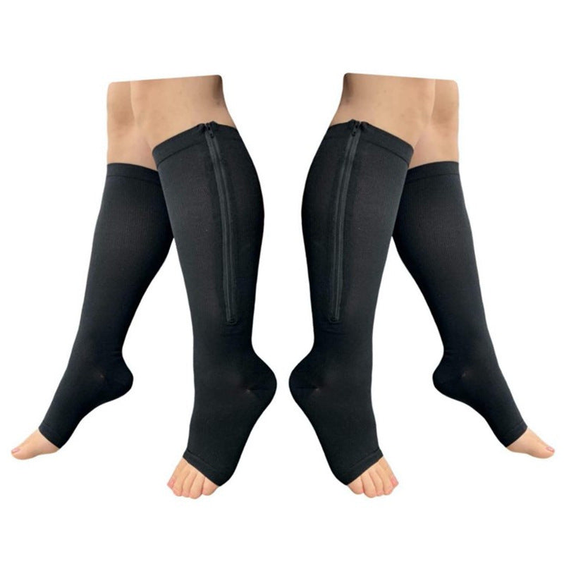 Zipper Compression Socks - Easy On & Off Support