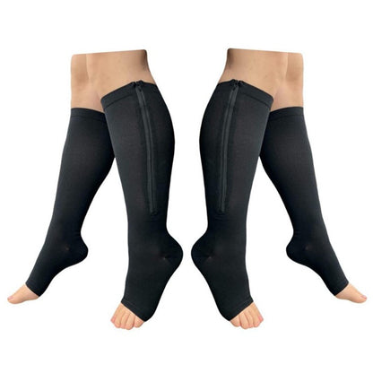 Zipper Compression Socks - Easy On & Off Support
