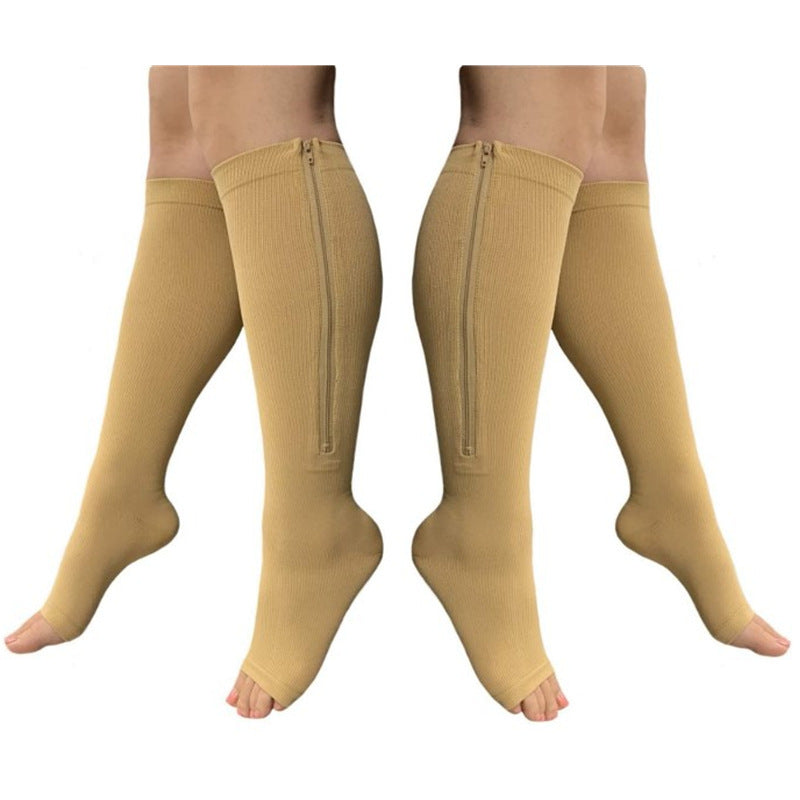 Zipper Compression Socks - Easy On & Off Support