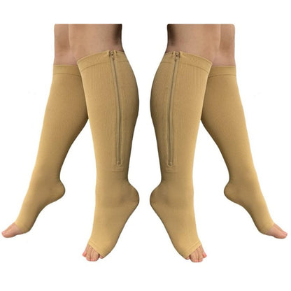 Zipper Compression Socks - Easy On & Off Support