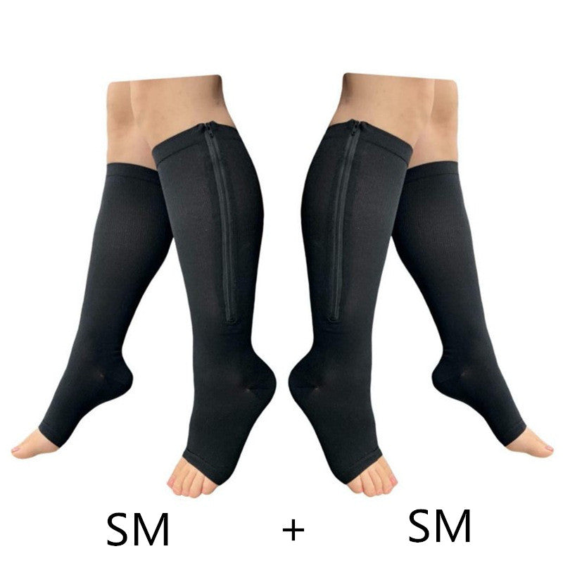 Zipper Compression Socks - Easy On & Off Support