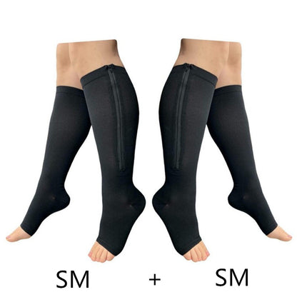 Zipper Compression Socks - Easy On & Off Support