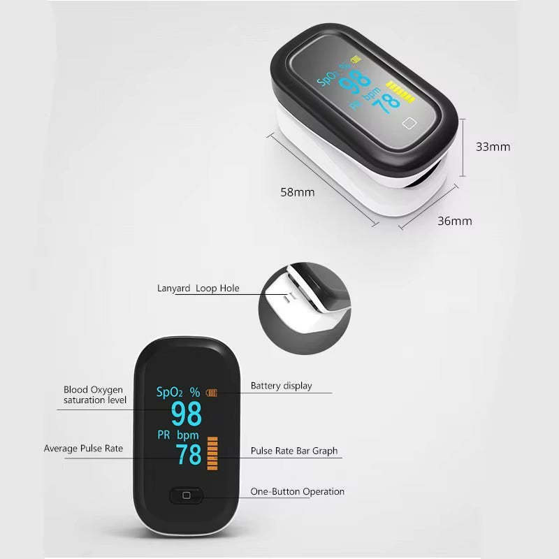 Finger Pulse Oximeter – SpO2 & Pulse