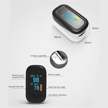 Finger Pulse Oximeter – SpO2 & Pulse