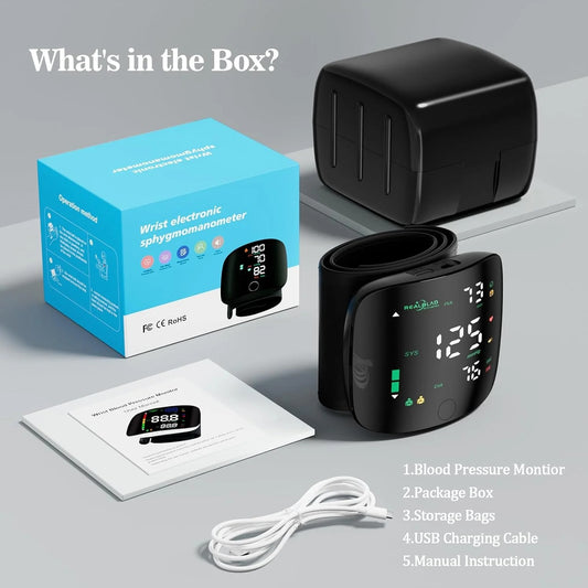 Rechargeable Wrist Blood Pressure Monitor